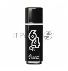 Флеш диск 64Gb USB Drive Smartbuy Glossy series Black (SB64GBGS-K)