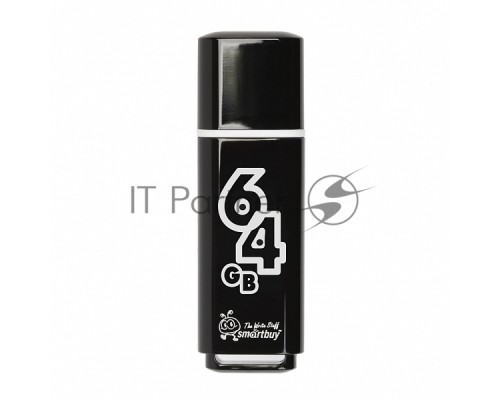 Флеш диск 64Gb USB Drive Smartbuy Glossy series Black (SB64GBGS-K)