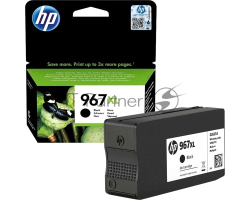 Картридж HP 967XL струйный черный экстраповышенной ёмкости (3000 стр)