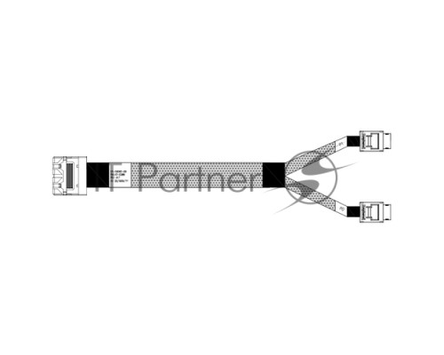 Cable, U.2 Enabler, HD (SFF8643) -to- OCuLink (SFF8612), 1m, Used with Supermicro & Intel systems use OCuLink on the backplane (05-50062-00)