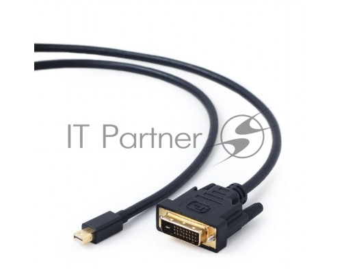 Кабель mDP-DVI Cablexpert CC-mDPM-DVIM-6, 20M/25M, 1.8м, черный, позол.разъемы, пакет