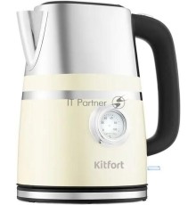Чайник электрический Kitfort КТ-670-3 1.7л. 2200Вт бежевый (корпус: металл)