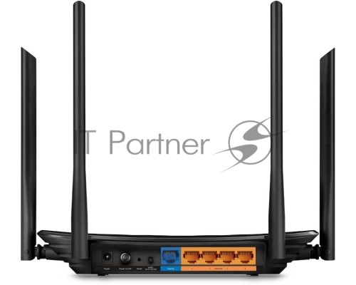 Роутер беспроводной TP-Link Archer A6 AC1350 10/100/1000BASE-TX черный