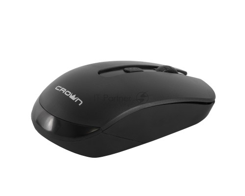 Мышь беспроводная Crown CMM-336W черный, 1600 dpi, радиоканал, USB, кнопки - 4