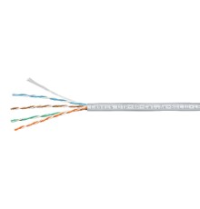 CABEUS UTP-4P-CAT.5E-SOLID-LSZH-GY КАБЕЛЬ ВИТАЯ ПАРА UTP (U/UTP), КАТЕГОРИЯ 5E, 4 ПАРЫ (24 AWG), ОДНОЖИЛЬНЫЙ, СЕРЫЙ, LSZH, НГ(А)-HF, (305 М)