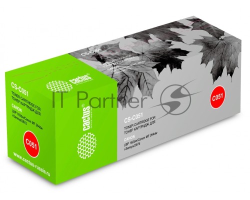 Картридж лазерный Cactus CS-C051 чёрный (1700 стр.) для Canon LBP 62dw/MF 264dw/267dw/269dw