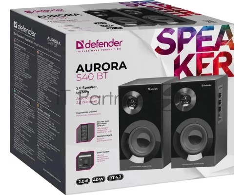 Колонки DEFENDER Aurora S40 BT 2.0 40Вт, bluetooth, 220В  65240