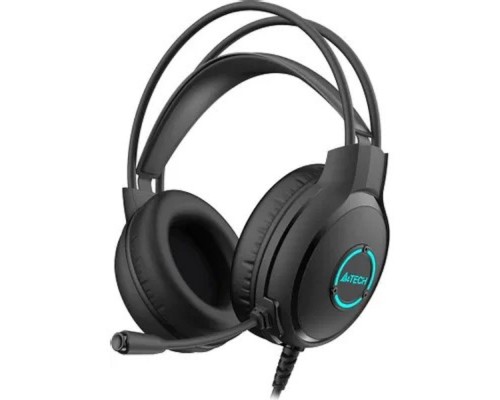 [Наушники] Наушники с микрофоном A4Tech Fstyler FH300U черный 2м мониторные USB оголовье (FH300U BLACK)