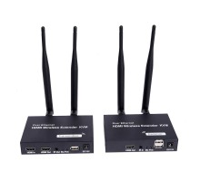 ORIENT VE054, WiFi HDMI KVM Extender (Tx+Rx), HDMI+USB беспроводной удлинитель до 200 м, HDMI 1.3, 1080p@60Hz, HDCP1.2, передача ИК сигнала управления , питание от внешних БП, метал. корпус  (31372)