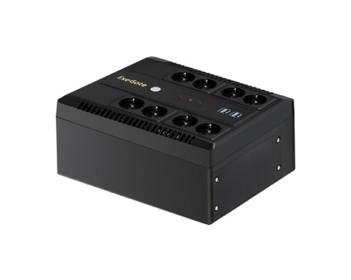 [ИБП] Exegate EX295012RUS ИБП ExeGate NEO NNB-850.LED.AVR.8SH.CH <850VA/510W, LED, AVR, 8*Schuko, 4*USB-порта для зарядки, Black>