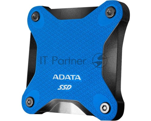 Внешний накопитель SSD ADATA External 480Gb SD600Q Series <ASD600Q-480GU31-CBL> (USB3.1, 440/430Mbs, 3D QLC, 80х15х80mm, 60g) Blue