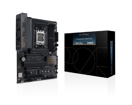 [Материнская плата] ASUS PROART B650-CREATOR (Socket AM5, ATX, 4xDDR5(128GB), HDMI, 3xPCIe 4.0x16/1xPCIe 4.0, 1xLAN+1xLAN (2.5GbE), 4xSATA 6Gb/s, 3xM.2, 1xM.2 E key, 2xType-C, 3xUSB 3.2, 2xUSB 2.0, ATX)