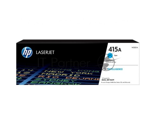Тонер Картридж HP 415A W2031A голубой (2100стр.) для HP HP LJ M454/MFP M479 Тонер Картридж HP 415A W2031A голубой (2100стр.) для HP HP LJ M454/MFP M479