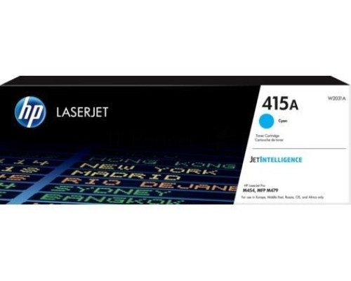 Тонер Картридж HP 415A W2031A голубой (2100стр.) для HP HP LJ M454/MFP M479 Тонер Картридж HP 415A W2031A голубой (2100стр.) для HP HP LJ M454/MFP M479