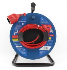 PowerCube Удлинитель на пласт.катушкуе (PC20202) 40м, 1 розетка б/з, 10А