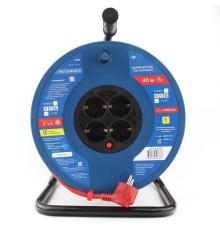 PowerCube Удлинитель на пласт.катушкуе (PC20502) 40м, 4 розетки с/з, 16А