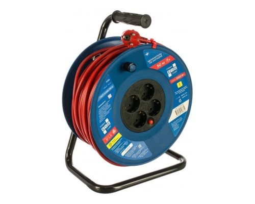 [Сетевые фильтры] PowerCube Удлинитель на пласт.катушкуе (PC20503) 50м, 4 розетки с/з, 16А