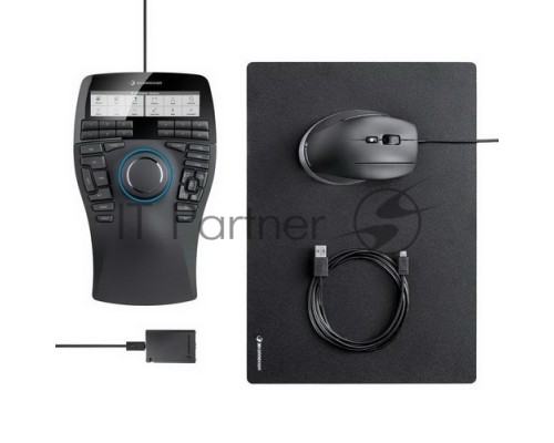 Набор для САПР из 3D-мыши SpaceMouse Enterprise, мыши CadMouse, коврика CadMouse Pad и 2-портового USB-концентроатора (hub). 3DX-700058 SpaceMouse Enterprise Kit