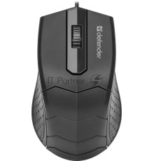 Мышь проводная Defender HIT MB-530 черный, 1000 dpi, USB, кнопки - 3