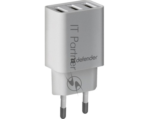 Сетевой адаптер Defender 3xUSB, 5V/3.1А , белый (UPA-31) (83587)