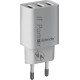 Сетевой адаптер Defender 3xUSB, 5V/3.1А , белый (UPA-31) (83587)