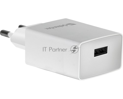 Сетевой адаптер Defender 1xUSB, 5V/2.1А , белый (UPA-21) (83571)