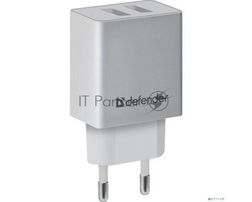 Сетевой адаптер Defender 2xUSB, 2.1А , белый (UPA-22) (83580)