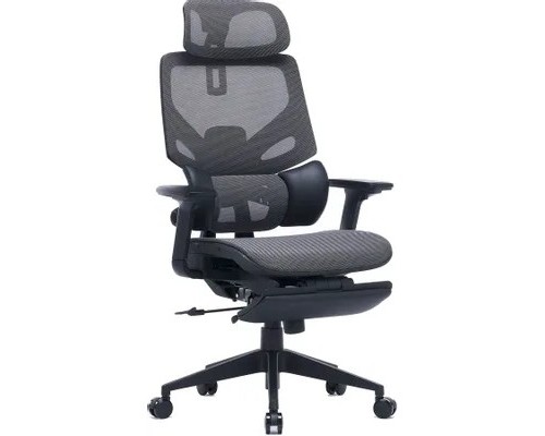 [Игровые кресла] Кресло Cactus CS-CHR-DUO-GYBK серый/черный с подголов. крестов. сталь пластик черный