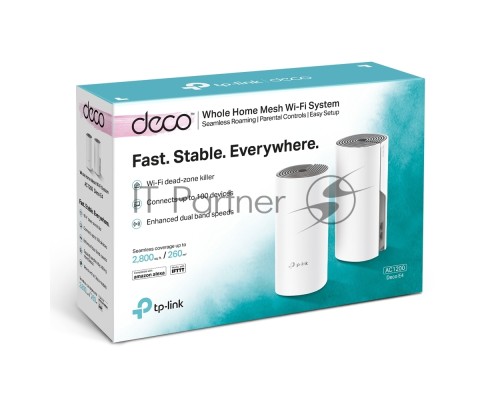 Роутер TP-LINK DECO E4(2-PACK) AC1200 Домашняя Mesh Wi-Fi система