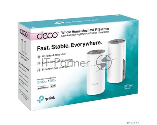 Роутер TP-LINK DECO E4(2-PACK) AC1200 Домашняя Mesh Wi-Fi система