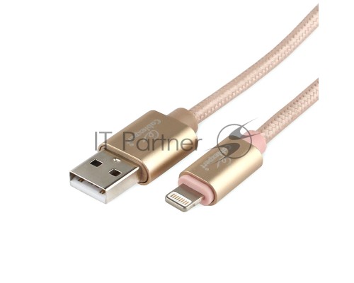 Кабель Cablexpert для Apple CC-U-APUSB02Gd-3M, AM/Lightning, серия Ultra, длина 3м, золотой, блистер Кабель Cablexpert для Apple CC-U-APUSB02Gd-3M, AM/Lightning, серия Ultra, длина 3м, золотой, блистер