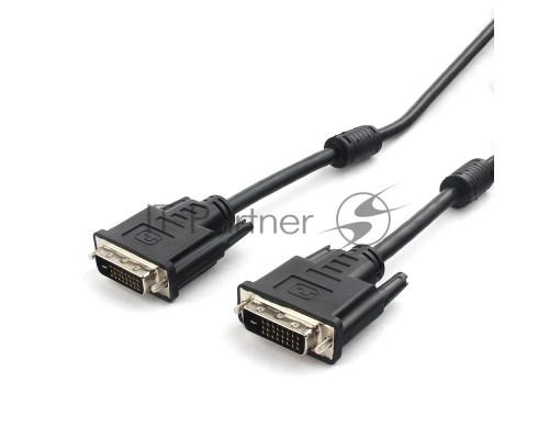 Кабель DVI-D dual link Cablexpert CC-DVI2L-BK-10, 25M/25M, 3.0м, CCS, черный, экран, феррит.кольца, пакет Кабель DVI-D dual link Cablexpert CC-DVI2L-BK-10, 25M/25M, 3.0м, CCS, черный, экран, феррит.кольца, пакет