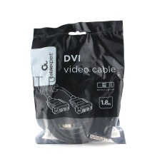Кабель DVI-D single link Cablexpert CC-DVIL-BK-6, 19M/19M, 1.8м, CCS, черный, экран, феррит.кольца, пакет