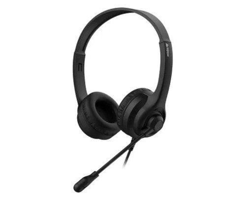 [Наушники] A4Tech HU-8 черный 2м накладные USB оголовье