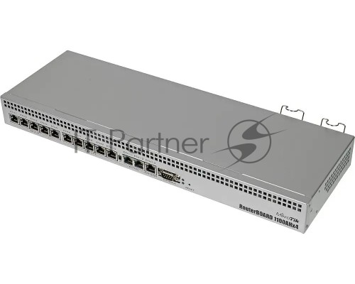 Маршрутизатор MikroTik RB1100AHx4 with Annapurna Alpine AL21400 Cortex A15 CPU (4-cores, 1.4GHz per core), 1GB RAM, 13xGbit LAN, RouterOS L6, 1U rackmount case, Dual PSU