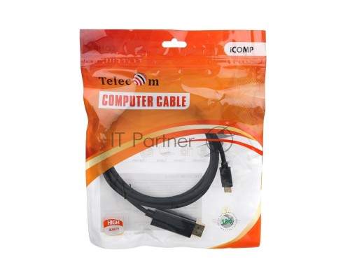 Кабель Telecom USB3.1 Type-Cm --> DP(m) 4K@30Hz, 1.8m <TCC010-1.8M>