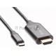 Кабель Telecom USB3.1 Type-Cm --> HDMI A(m) 4K@60Hz, 1.8m <TCC008-1.8M>