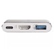 Кабель-концентратор Telecom USB3.1 TypeCm -->HDMI+USB3.0 +PD charging 4K@30Hz <TUC010>