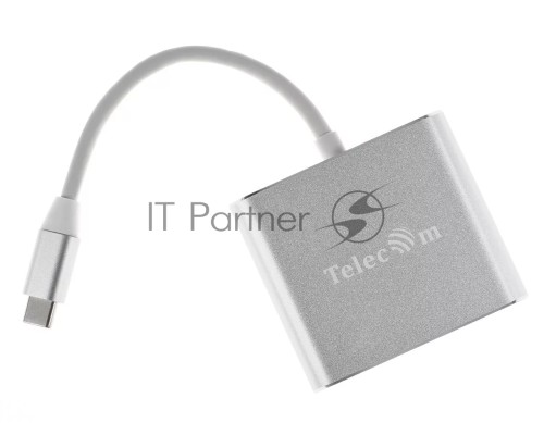Кабель-концентратор Telecom USB3.1 TypeCm -->HDMI+USB3.0 +PD charging 4K@30Hz <TUC010>