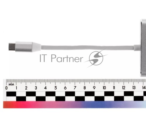 Кабель-концентратор Telecom USB3.1 TypeCm -->HDMI+USB3.0 +PD charging 4K@30Hz <TUC010>