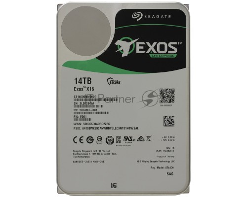 Жесткий диск SAS 14TB 7200RPM 12GB/S 256MB ST14000NM002G SEAGATE