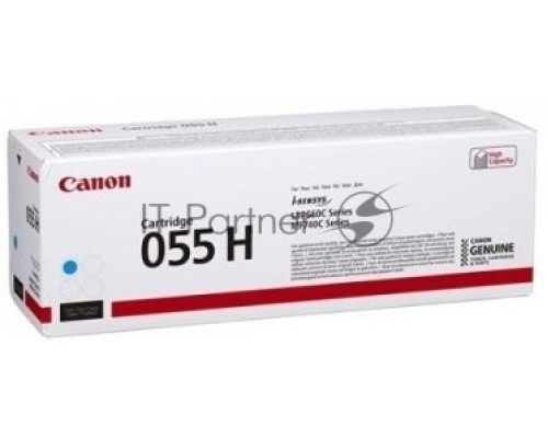 Картридж лазерный Canon 055 H C (3019C002) голубой (5900стр.) для Canon i-SENSYS серий MF740, LBP660