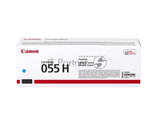 Картридж лазерный Canon 055 H C (3019C002) голубой (5900стр.) для Canon i-SENSYS серий MF740, LBP660