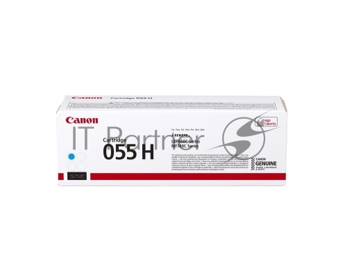Картридж лазерный Canon 055 H C (3019C002) голубой (5900стр.) для Canon i-SENSYS серий MF740, LBP660