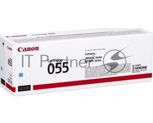 Картридж лазерный Canon 055 C (3015C002) голубой (2100 стр.) для Canon i-SENSYS серий MF740, LBP660.