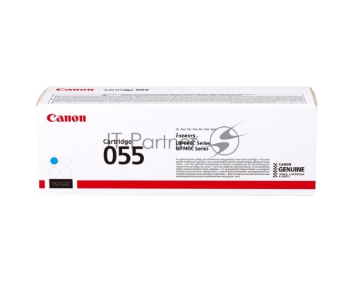 Картридж лазерный Canon 055 C (3015C002) голубой (2100 стр.) для Canon i-SENSYS серий MF740, LBP660.