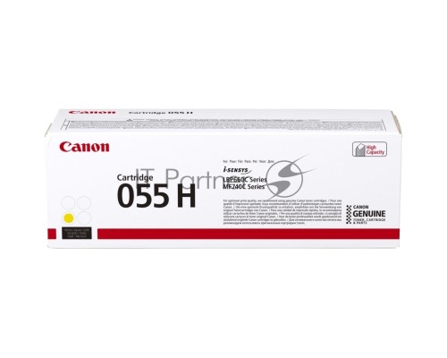 Картридж лазерный Canon 055 H Y (3017C002) желтый (5900 стр.) для Canon i-SENSYS серий MF740, LBP660