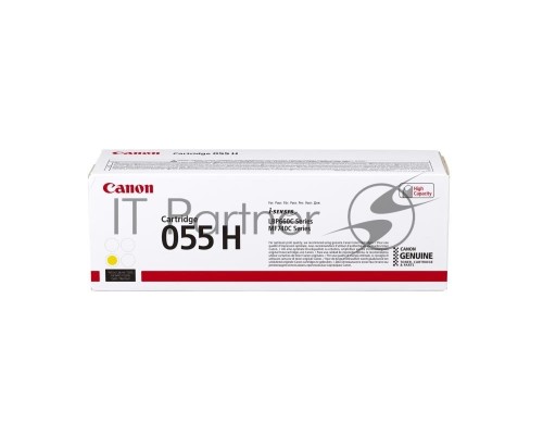 Картридж лазерный Canon 055 H Y (3017C002) желтый (5900 стр.) для Canon i-SENSYS серий MF740, LBP660