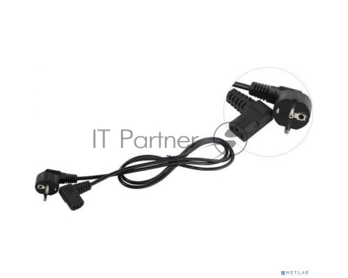 Кабель компьютер - розетка угловой 220V <1.8м> (Европейский стандарт) <TP021DA-1.8-BK>