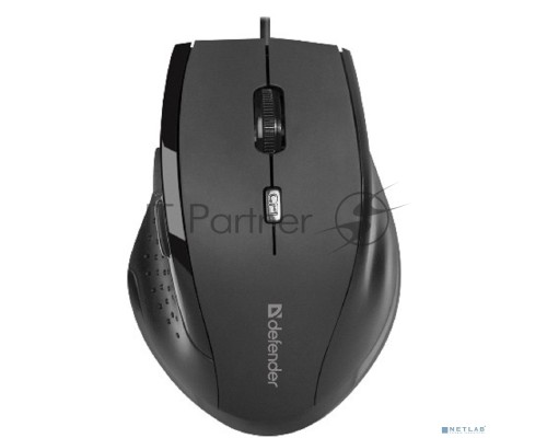 Мышь проводная Defender Accura MM-362 черный, 1600 dpi, USB, кнопки - 6